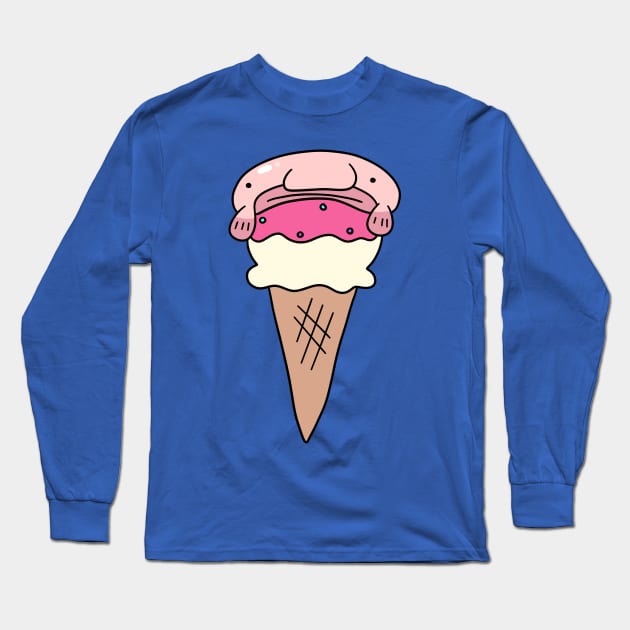 Blobfish Icecream Long Sleeve T-Shirt by saradaboru